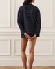 WeWoreWhat WeWoreWhat Long Sleeve Boxy Shirt in Dark Navy Ivory, Women's at Urban Outfitters - 4