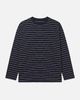 WeWoreWhat WeWoreWhat Long Sleeve Boxy Shirt in Dark Navy Ivory, Women's at Urban Outfitters - 5