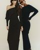 WeWoreWhat WeWoreWhat Off Shoulder Sweater Dress in Vintage Espresso, Women's at Urban Outfitters - 1