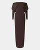 WeWoreWhat WeWoreWhat Off Shoulder Sweater Dress in Vintage Espresso, Women's at Urban Outfitters - 2