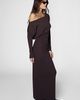 WeWoreWhat WeWoreWhat Off Shoulder Sweater Dress in Vintage Espresso, Women's at Urban Outfitters - 4