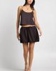 WeWoreWhat WeWoreWhat Onia Air Linen Bubble Mini Skirt in Espresso, Women's at Urban Outfitters - 3
