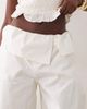 WeWoreWhat WeWoreWhat pull on fold over pants in ivory-White - 3
