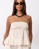 WeWoreWhat WeWoreWhat Ruched Strapless Top in Cloud, Women's at Urban Outfitters - 1