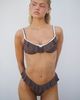 WeWoreWhat WeWoreWhat Ruffle Delilah Bottom in Brown/Baby Blue, Women's at Urban Outfitters - 1