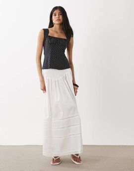 WeWoreWhat WeWoreWhat smocked maxi skirt in white