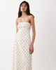 WeWoreWhat WeWoreWhat strapless foldover midaxi dress in polka-dot ivory-White - 1