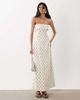 WeWoreWhat WeWoreWhat strapless foldover midaxi dress in polka-dot ivory-White - 2