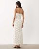 WeWoreWhat WeWoreWhat strapless foldover midaxi dress in polka-dot ivory-White - 4