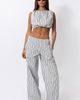 WeWoreWhat WeWoreWhat Stretch Pull On Pant in Grey/Navy, Women's at Urban Outfitters - 3