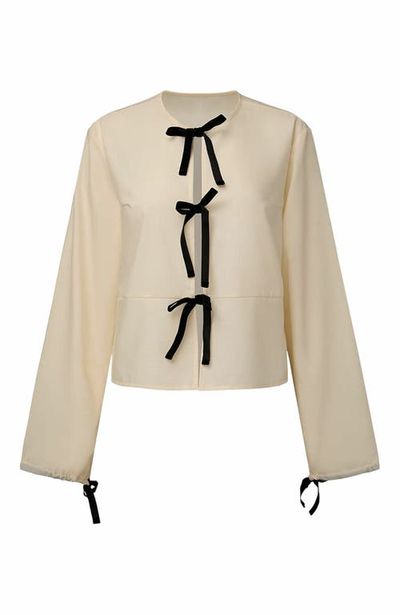 WeWoreWhat WeWoreWhat Tie Front Shirt