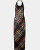 WeWoreWhat WeWoreWhat Tiger Halter Dress in Brown, Women's at Urban Outfitters - 2