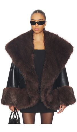 WeWoreWhat WeWoreWhat x REVOLVE Cocoon Faux Fur Jacket