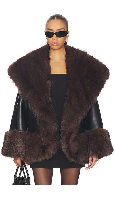 WeWoreWhat WeWoreWhat x REVOLVE Cocoon Faux Fur Jacket