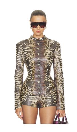 WeWoreWhat WeWoreWhat x REVOLVE Faux Leather Military Jacket