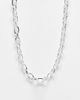 WFTW WFTW checkerboard tag chain necklace in silver - 1