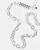 WFTW WFTW checkerboard tag chain necklace in silver - 4