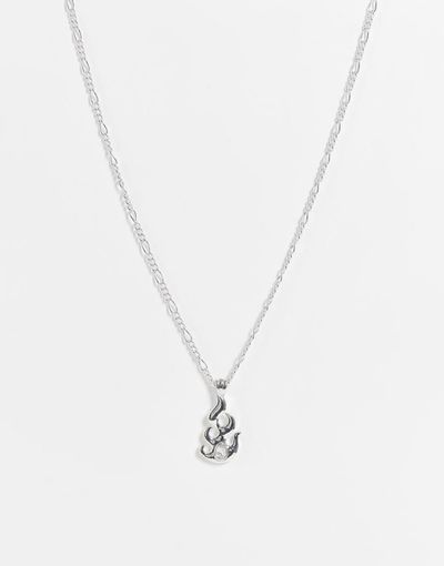 WFTW WFTW flame pendant necklace in silver