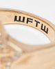 WFTW WFTW pop punk crystal star signet ring in gold - 4