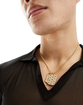 WFTW WFTW rodeo double dog tag necklace in gold