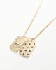 WFTW WFTW rodeo double dog tag necklace in gold - 2