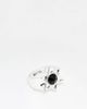 WFTW WFTW sheriffs star signet ring with black stone in silver - 1