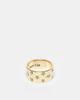 WFTW WTFW crystal star band ring in gold - 1