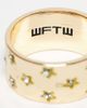 WFTW WTFW crystal star band ring in gold - 2