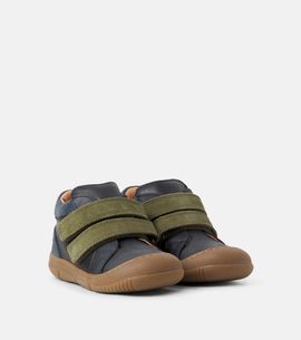 Wheat Wheat Ivalo suede-trimmed leather sneakers