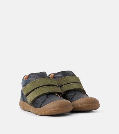 Wheat Wheat Ivalo suede-trimmed leather sneakers