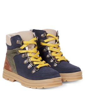 Wheat Wheat Toni suede and canvas boots