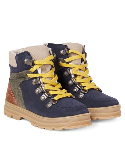 Wheat Wheat Toni suede and canvas boots
