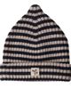 Wheat Wheat Topper striped wool beanie - 1
