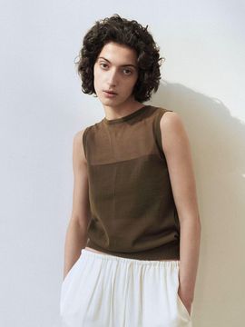 WHEN WE WILL Block Boat Neck Sleeveless Top (2 Color)