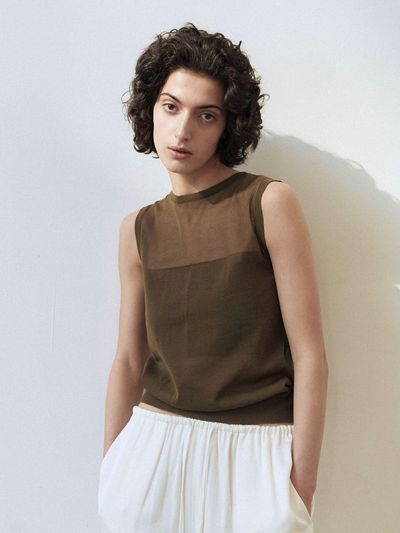 WHEN WE WILL Block Boat Neck Sleeveless Top (2 Color)