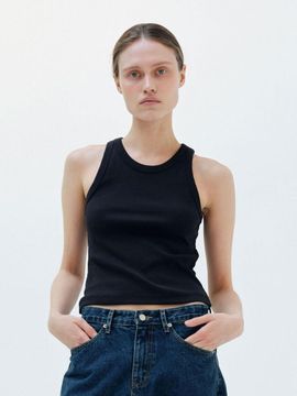 WHEN WE WILL Crop Basic R Sleeveless Tank (3 Colors)