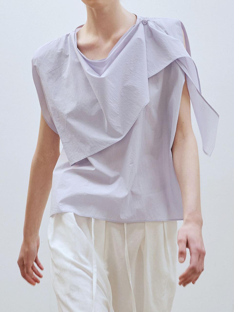 WHEN WE WILL scarf sleeveless blouse (2 colors)