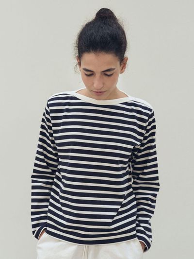 WHEN WE WILL Stripe Boat Neck T-shirt (2 Color)