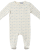 Whipped Cocoa Whipped Cocoa Boy Striped Dotted Heart & Star Back Snap Footed Romper - 3