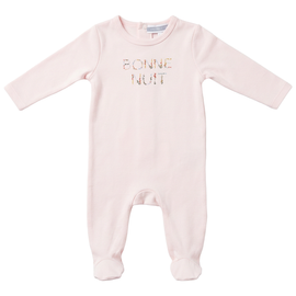 Whipped Cocoa Whipped Cocoa Girl Bonne Nuit Cotton Spandex Snap Back Romper