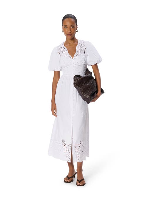 Whistles Whistles 100% Cotton Broderie V-Neck Dress