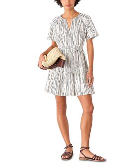 Whistles Whistles Abstract Stripe Flippy Dress