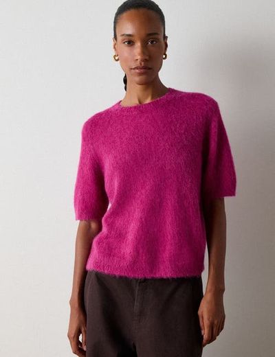 Whistles Whistles Alpaca Blend Knitted T-Shirt