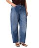 Whistles Whistles Authentic Mid Rise Raw Hem Barrel Jeans in Denim - 1