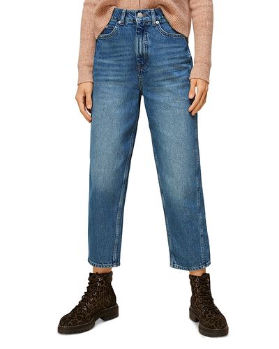 Whistles Whistles Authentic Washed High Waist Barrel Leg Jeans in Denim