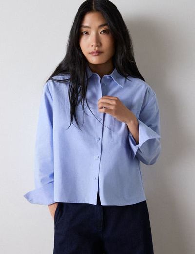 Whistles Whistles Boxy Oxford Cotton Shirt