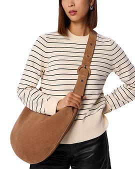 Whistles Whistles Classic Stripe Cotton Blend Sweater