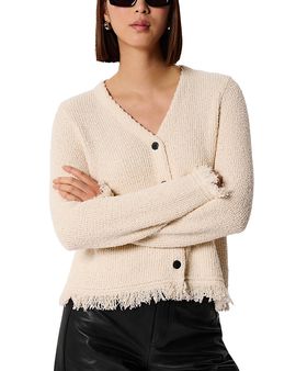 Whistles Whistles Cotton Blend Boucle Cardigan