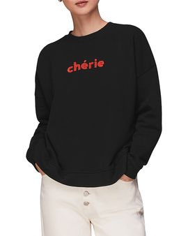 Whistles Whistles Cotton Cherie Logo Sweatshirt