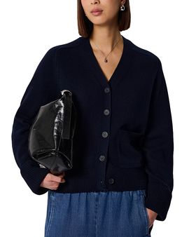 Whistles Whistles Cotton Pocket Detail Cardigan